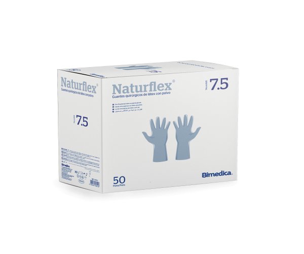 Naturflex Latex con polvo TALLA 8 50 PARES