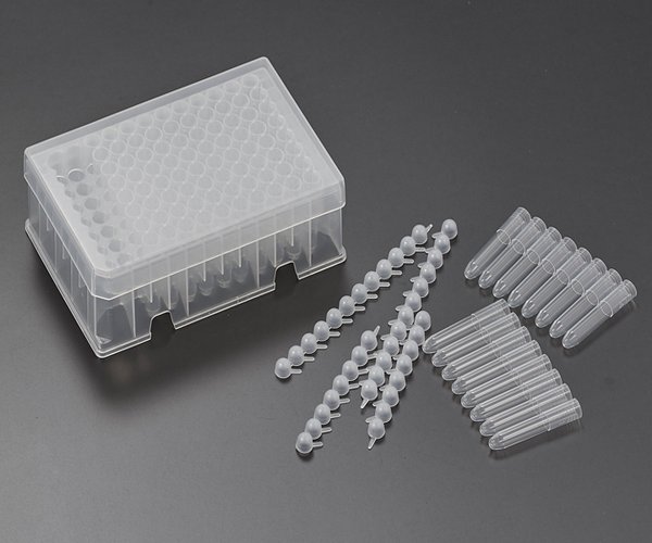 Tubo de la muestra(8Pcs/strip) Natural, Cónico, Sin tapa, Pack no estéril 1250