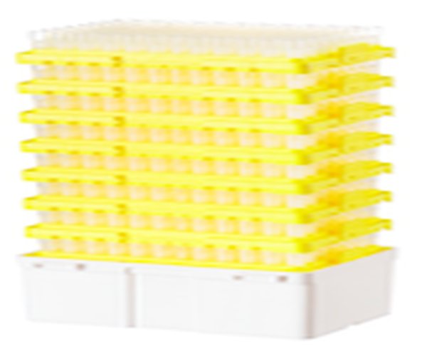 300μL Compatible con Guretip LTS Neutral,Nested 8-stacks 7680tips