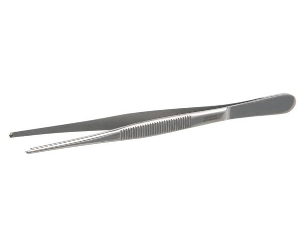 Pinzas con dientes 1 : 2, de acero 18 / 10, 160 mm de longitud
