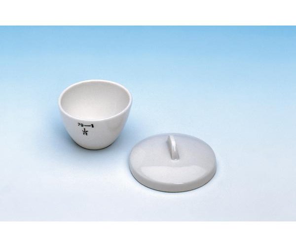Crisol de fundição de porcelana, forma baixa, Ø 70 mm, Al. 47 mm, 95 ml