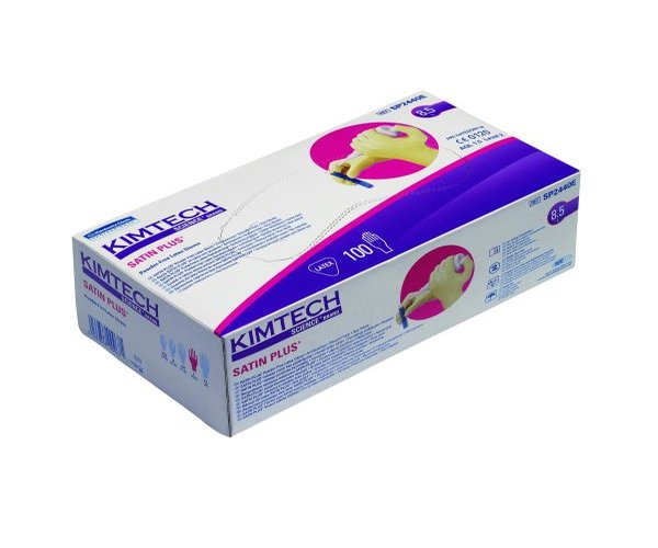 Guantes de látex deshabilitados, KIMTECH SCIENCE SATIN PLUS, tamaño L/8 a 8.5
