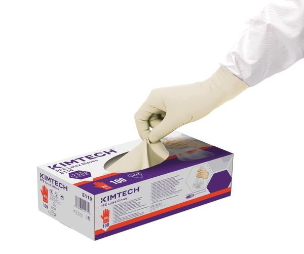 Guantes de latex KIMTECH SCIENCE PFE sin empolvar, rugosos, talla M