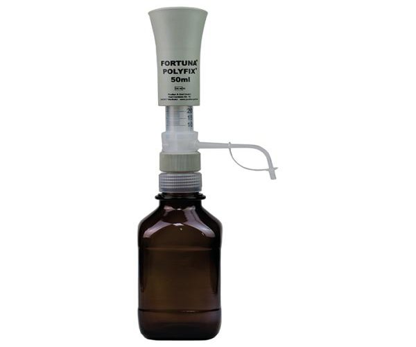 Dosificador FORTUNA POLYFIX, 2 a 10 ml, vidrio transparente