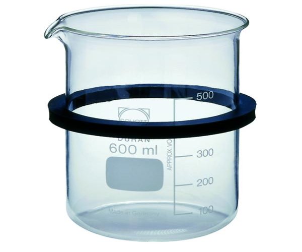 Vaso con arandela SD 06, vidrio, 600 ml, Ø 85 mm