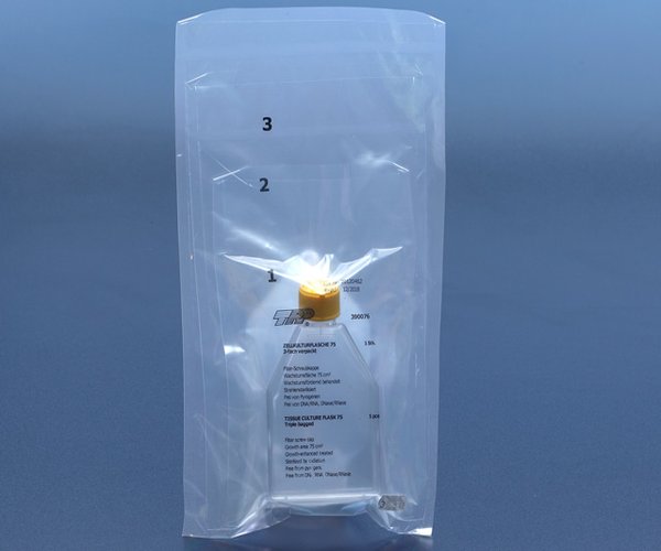 Frasco de cultivo de tejidos 115 cm² / resellable con barrera / triple bolsa 20uds