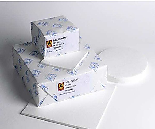 PAPEL ABSORBENTE ref 1860 Ø150 mm. Paquete de 50 0 unidades