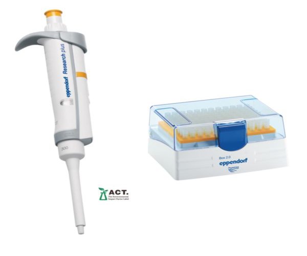 Eppendorf Research plus monocanal, variable, 30 - 300 µL, naranja, incl. epT.I.P.S. caja