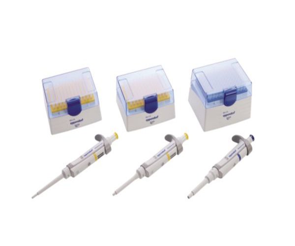 Eppendorf Research plus paquete de 3, opción 2, 2-20 µL/20-200 µL/100-1000 µL, incl. cajas de epT.I.P.S.