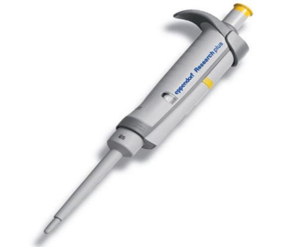 Eppendorf Research plus monocanal, fijo, 25 µL, amarillo