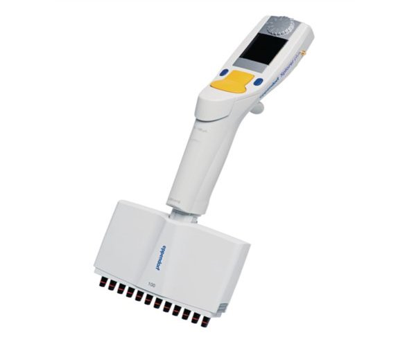 Eppendorf Xplorer, 12 canales, 5-100 µl, botón de inclinación multifunción amarillo para puntas de 200 µl