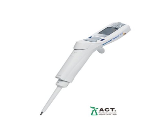 Eppendorf Xplorer plus monocanal 0,5-10 µL, botón de escala multifunción gris, puntas de 20 µL