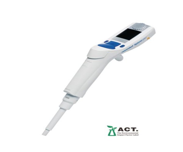 Eppendorf Xplorer plus monocanal 50-1000 µL, botón de báscula multifunción azul, puntas de 1000 µL