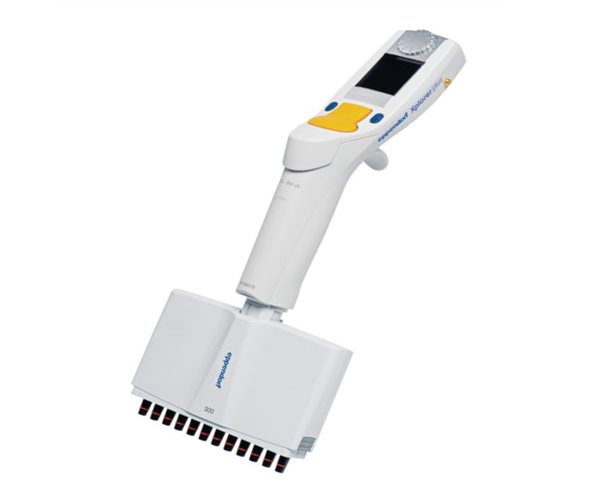 Eppendorf Xplorer plus 12 canales 15-300 µL, botón de escala multifunción naranja, puntas de 300 µL