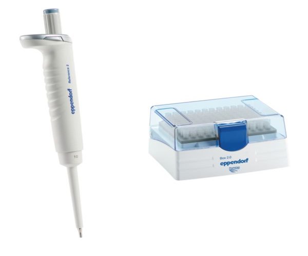 Eppendorf Reference 2 monocanal, variable, 0,5 - 10 µL, gris, incl. epT.I.P.S. caja