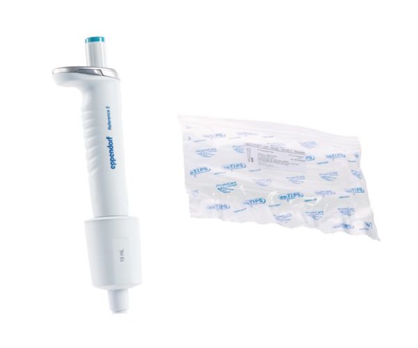 Eppendorf Reference 2 monocanal, variable, 1 - 10 ml, turquesa, incl. epT.I.P.S. bolsa de muestra