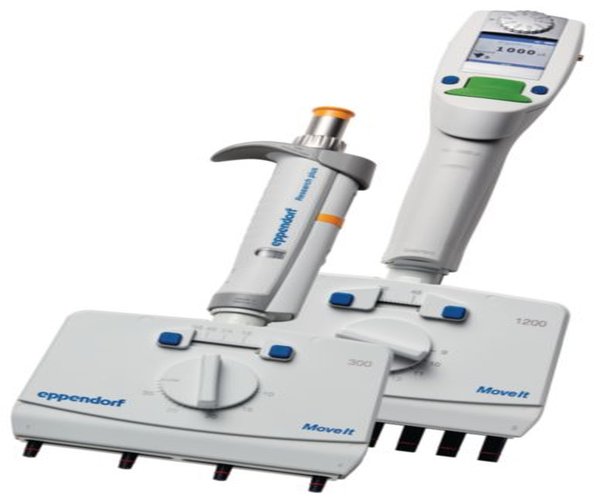 Eppendorf Xplorer plus Move It, distancia de cono ajustable, 8 canales, 5 – 100 µL, amarillo claro
