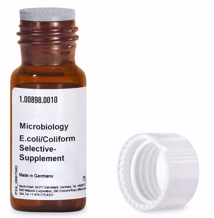E.coli/Suplemento Seletivo Coliforme para Escherichia coli, para coliformes, pkg de 10 frascos para injetáveis, para utilização