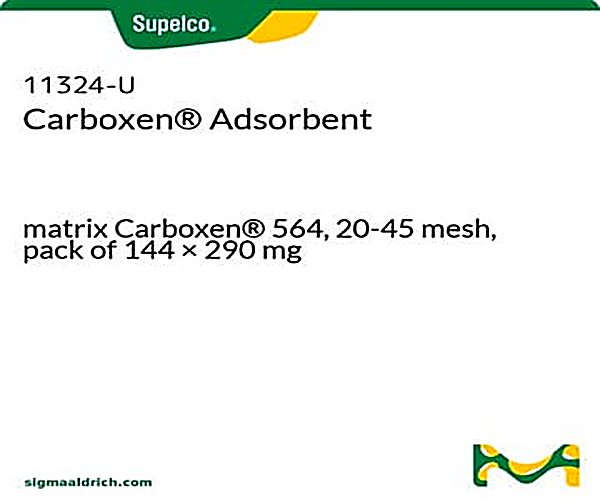Carboxen Adsorbent matriz Carboxen 564, 20-45 malla, paquete de 144 × 290 mg paquete 1X1EA