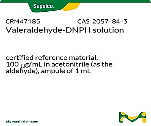 VALERALDEHÍDO-DNPH, 1X1ML, 100UG/ML y paquete 1X1EA