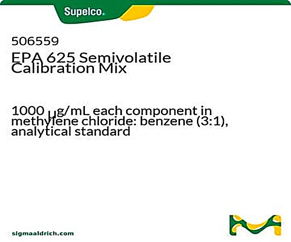 EPA 625 Calibración semivolatil Mix 1000 μg/m L cada componente del cloruro de metileno: benceno (3:1),