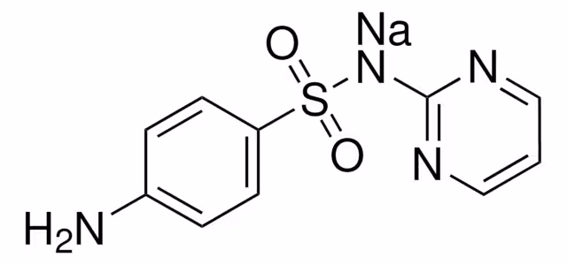 Sal sódica de sulfadiazina, Pureza (HPLC) y paquete 1X25G