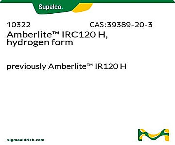 AMBERLITE IR-120H, paquete de 500GM 1X1EA
