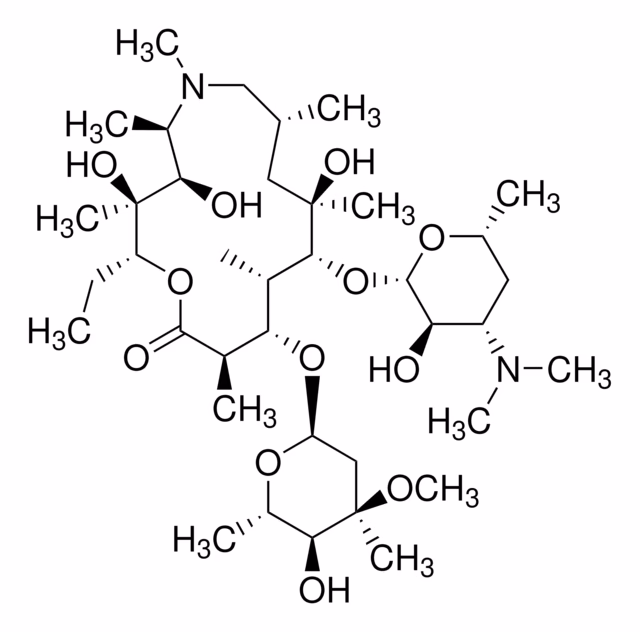 Paquete de azitromicina 1X25MG