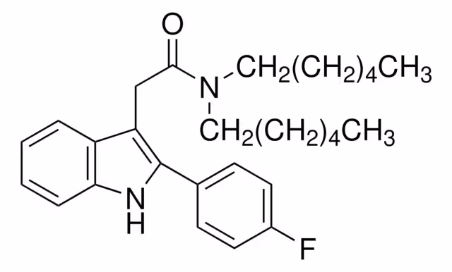N,N-DIHEXIL-2-(4-FLUOROFENILO)INDOL-3& paquete 1X5MG