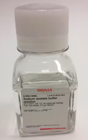 SOLUCIÓN TAMPÓN DE ACETATO DE SODIO, PARA y paquete 1X100ML