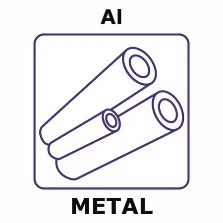 ALUMINIO, TUBO, 500MM, DIÁMETRO EXTERIOR y paquete 1X5EA