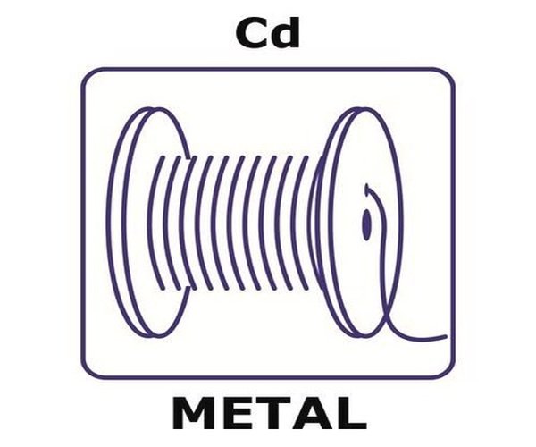 CADMIO, CARRETE DE ALAMBRE, 1M, DIÁMETRO 0.125M& paquete 1X1EA