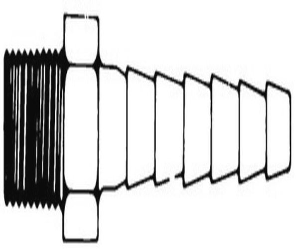 PP HOSE ADAPTER, 1/4" NPTM TO 5/16" pack 1X1EA