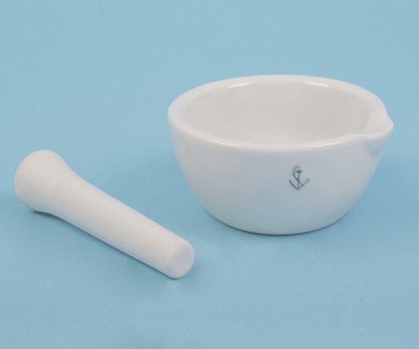 Mortero porcelana esmaltado c/mano, 100 mm ;150 mL