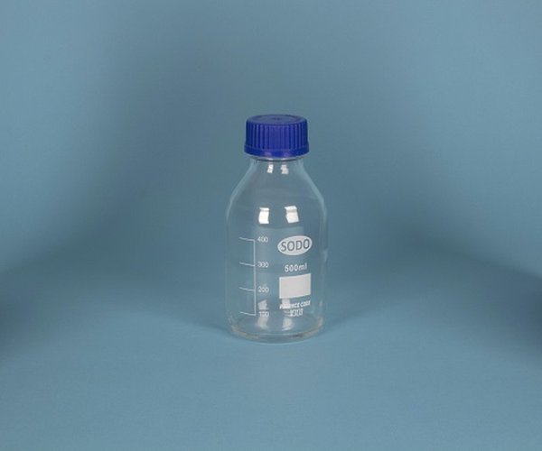 Frasco ISO ECO tapon azul, 500 ml 12 uds