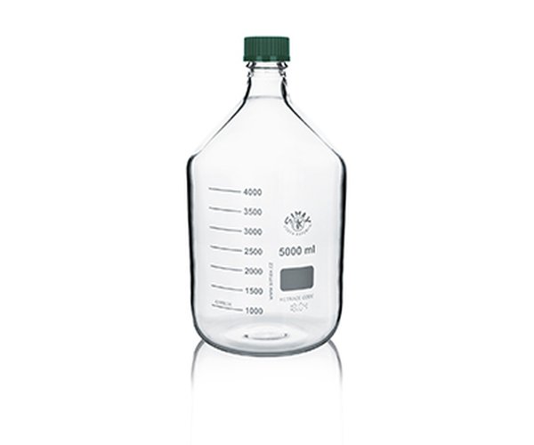 Frasco ISO Simax con tapon y anillo verde 5000ml