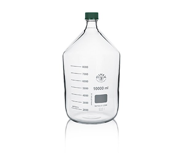 Frasco ISO Simax con tapon y anillo verde 10000ml