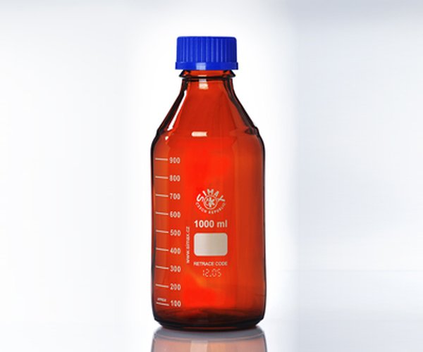 Frasco ISO topacio tapon azul 1000 mL, Simax
