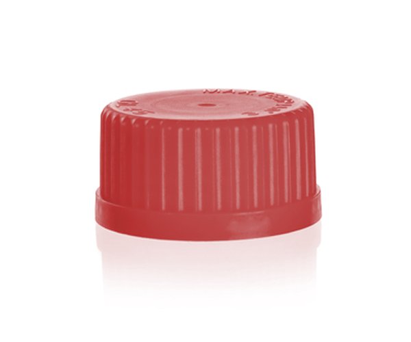 Tapon PBT rojo p/frasco ISO