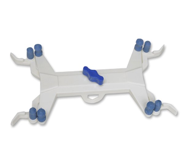 Pinza doble p/buretas, plastico