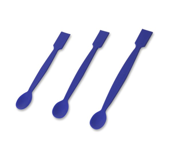 Espatula cuchara plana, PP azul, 16 cm 10 uds