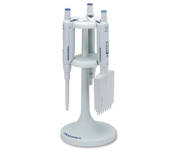 Soporte 340 p/3 pipetas, gris