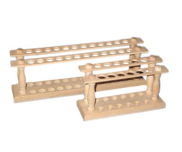 Estante de madera para 24 tubos, agujero diam 22mm