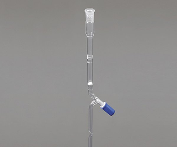 Coluna vidrio p/cromatografia, llave aguja Teflon, 20x400 mm, união 19/26