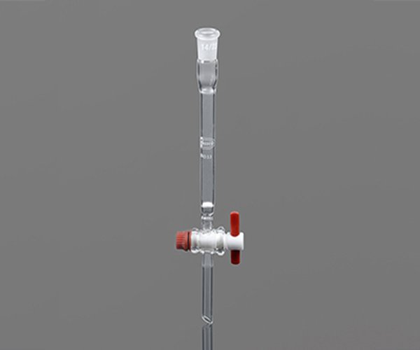 Coluna vidrio p/cromatografia, llave de Teflon, 20x400 mm, união 29/32