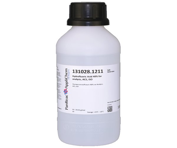 Acido Fluorhidrico 48% para analisis, ACS, ISO , 2,5 L