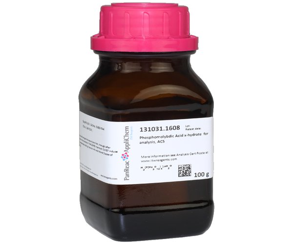 Acido Fosfomolibdico x-hidrato (Reag. Ph. Eur.) para analisis, ACS , 100 g