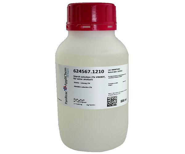 Almidon solucion 2% VINIKIT, para analisis de vino , 500 mL