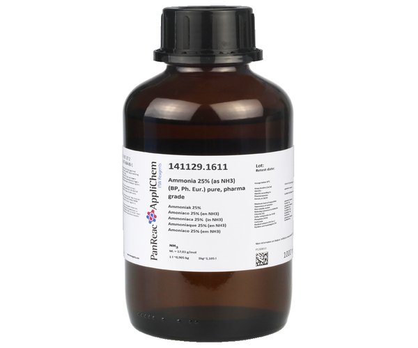 Amoniaco 25% (en NH3) (BP, Ph. Eur.) puro, grado farma , 5 L