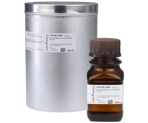 Bromo (Reag. Ph. Eur.) para analisis, ACS, ISO , 100 mL